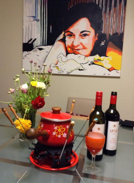 Portrait painting hanging in the home